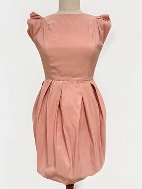 FRAY I.D Japan Blush Pink Sculptural Bubble Hem Dress Avant Garde Size 1 US 4/6
